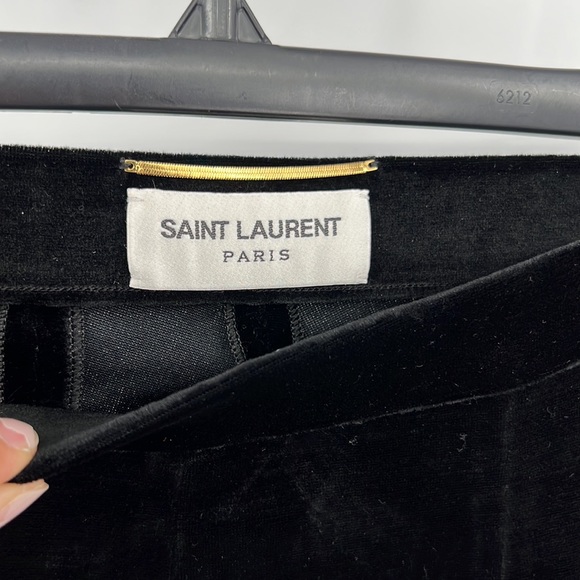 ❌SOLD❌ Saint Laurent Velvet Phantom Pantaboots Nero & Pearl WAIST 34 \ SHOES 38 - Picture 8 of 17